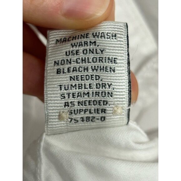 Stylus Womens White Button-Down Long Sleeve Shirt Size S Cotton Casual Basic - Picture 8 of 10